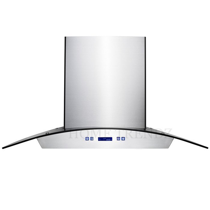 30 Inch Wall Mount Stainless Steel Kitchen Range Hood with Glass Canopy N3