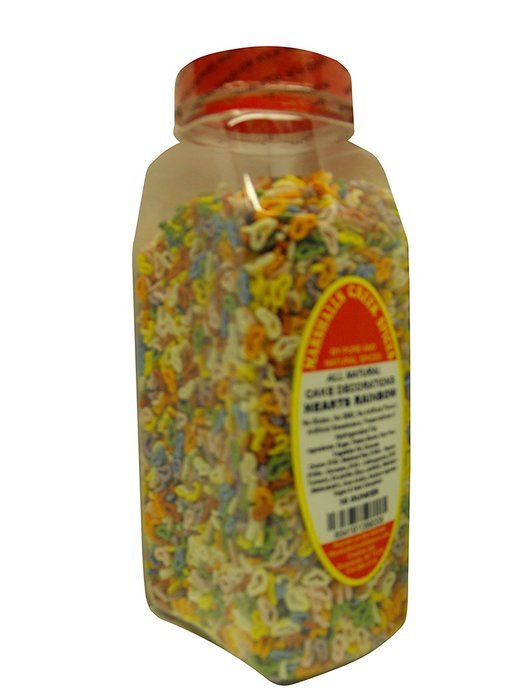 Marshalls Creek Spices All Natural Vegan Cake Decorations, Sprinkles, Rainbow Alphabet, 16 Ounce N64