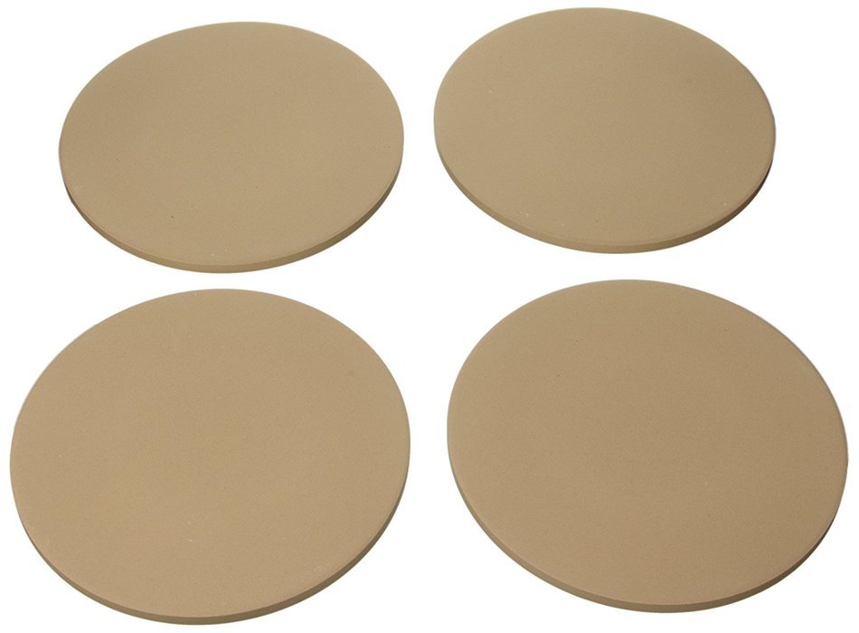 Pizzacraft PC0003 8" Round Ceramic Mini Baking/Pizza Stones, Set of 4 N4