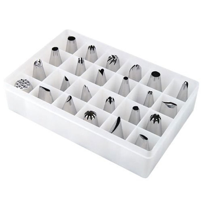 Yakamoz 24-piece DIY Cake Sugarcraft Decorating Tips Icing Piping Nozzles Tool Set N3