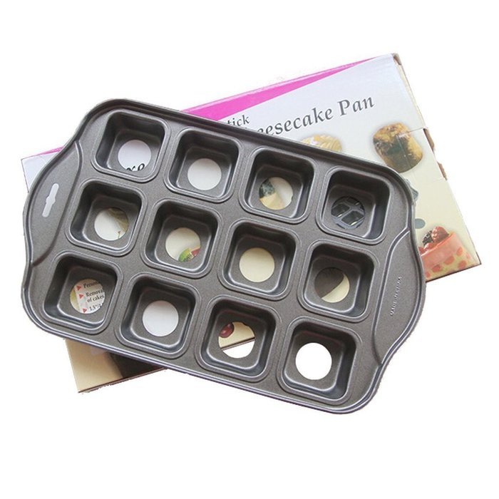 Befamous 12 Cups Non-stick Muffin Cupcake Pan - Removable Bottoms Round N7