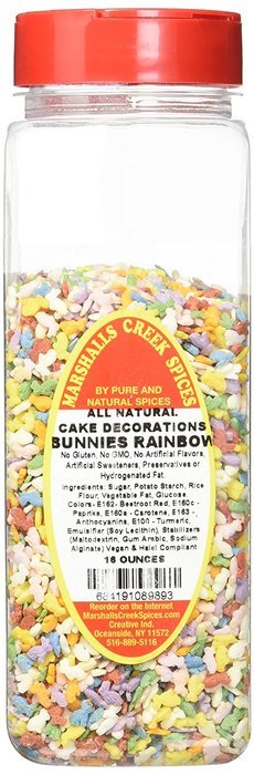 Marshalls Creek Spices All Natural Vegan Cake Decorations, Sprinkles, Rainbow Alphabet, 16 Ounce N74