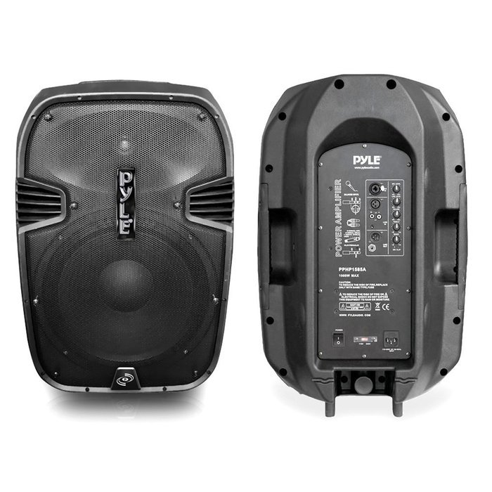 PYLE-PRO PPHP1585A 1000 Watts 15-Inch Powered 2 Ways Plastic Molded Speaker system
