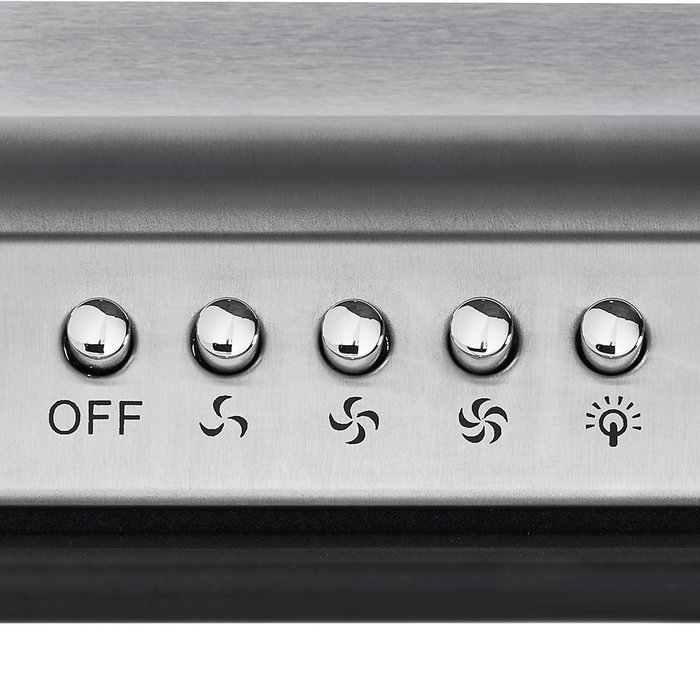 450 CFM Wall Mounted Range Hood Size: 30" W N3