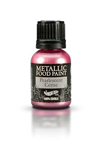 Ready-to-use Metallic Pearlescent Cerise 100% Edible Food Paint for Cake and Icing Decoration