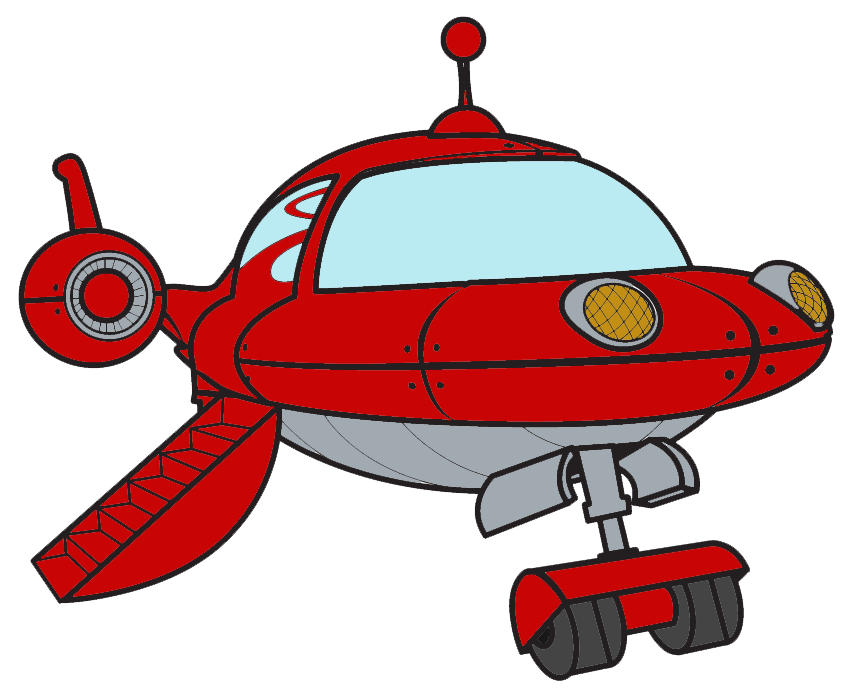 Red cartoon plane free image download