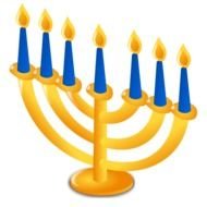 Menorah yellow Clip Art drawing
