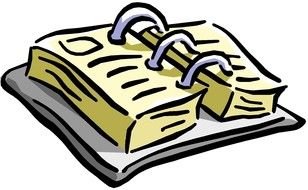 Calendar book drawing
