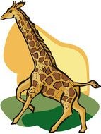 picture of a giraffe on a background of nature