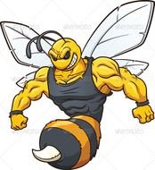 Hornet Mascot Clip Art N3