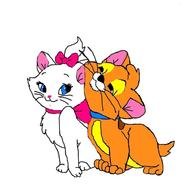 cartoon cats in love as a picture for clipart