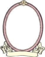 vintage elliptic frame, drawing