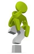 question mark as a 3D figure