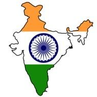 Clip art of India Map And Flag