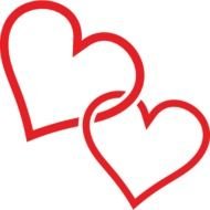 Two Hearts Clip Art N7
