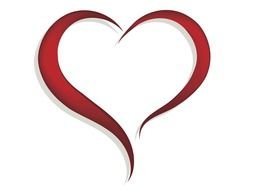 red heart pattern on a white background