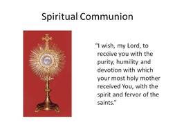 Spiritual Communion as picture for clipart