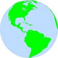 Globe North And South America drawing