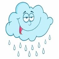 Cartoon Cloud With Rain Clip Art