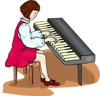 Playing Piano Clip Art N4