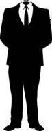 Clip art of Business Suit Silhouette