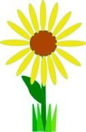 nice Yellow Flower drawing