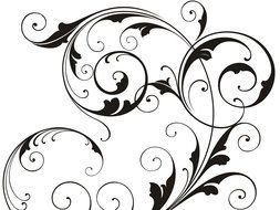 clipart of the Black Swirls design