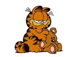 cartoon cat Garfield and teddy bear
