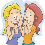 two happy women together, Hanging Out With Friends, drawing