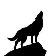 Howling Wolf Clip Art N2