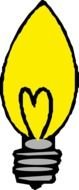 painted yellow lamp candle