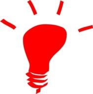 Red Light Bulb Clip Art N3