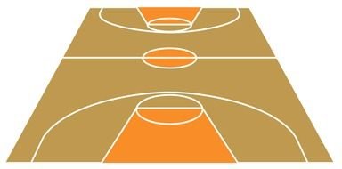 Basketball Court Side View drawing