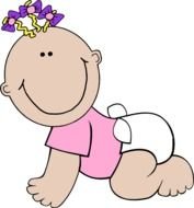 Free Printable Baby Girl Clip Art N4