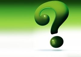 green 3d question mark drawing