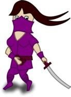 Girl Ninja Clip Art