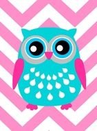 Funny Cute Chevron Owl Clip Art