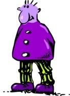 cartoon man with purple face and Big Nose