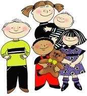 painted mom with children