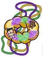 Mardi Gras King Cake Clip Art