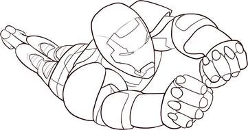 Iron Man fly Drawing