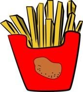 French Fries Clip Art drawing