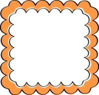 painted orange wavy frame