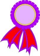 isolated purple award ribbon