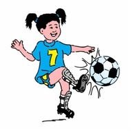 Girls Playing Soccer Clip Art N9