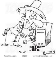 Computer Repair Cartoon