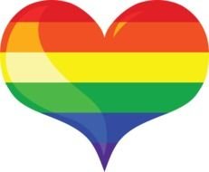 Colorful shining heart clipart