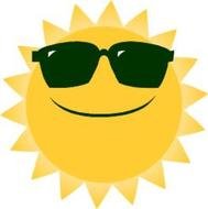 sun in sunglasses as a graphic