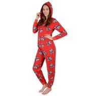 young asian Women in red Pajama