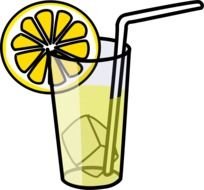 drawing of a glass with a drink on a black background